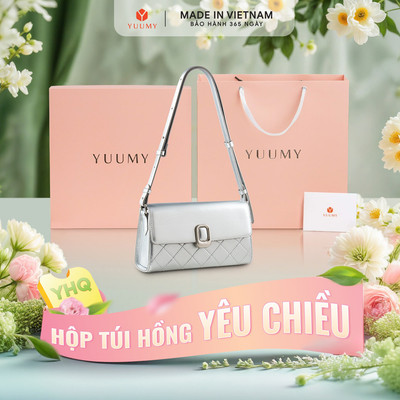 Bộ hộp quà YUUMY (Túi đeo vai nữ YUUMY YN329 + Hộp quà YHQ2 + Túi giấy YTG2 + Túi rút BVR3838 + Thiệp cảm ơn YBT1)