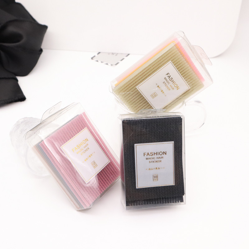10 Miếng Hộp ~ Nổ Miếng Dán Ma Thuật Dán Tóc Dính Tóc Dán Dính Học Sinh Velcro Trang Điểm Tóc