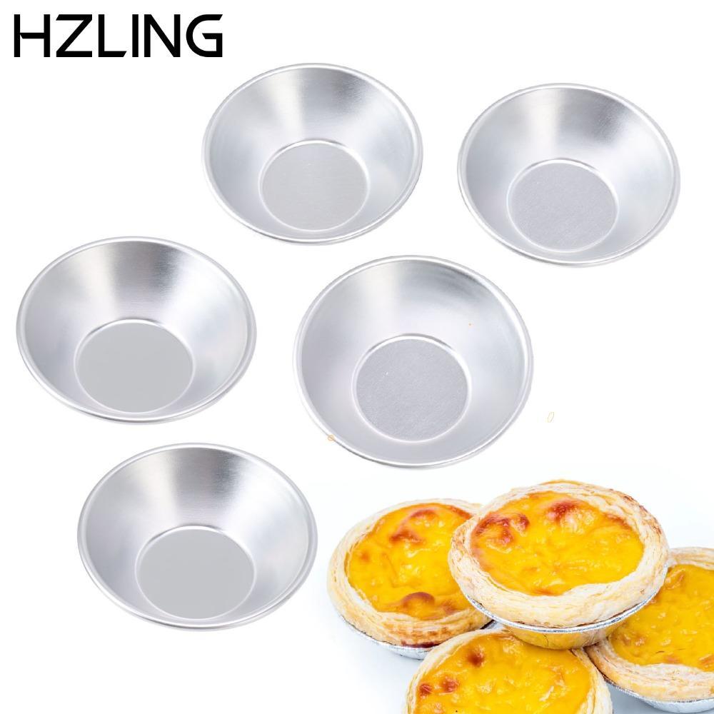 HZLING 25 Khuôn Bánh Tart Trứng Nhôm, Khuôn Bánh Cupcake Mini Chống Dính Bằng Nhôm, Làm Sạch Bền Một