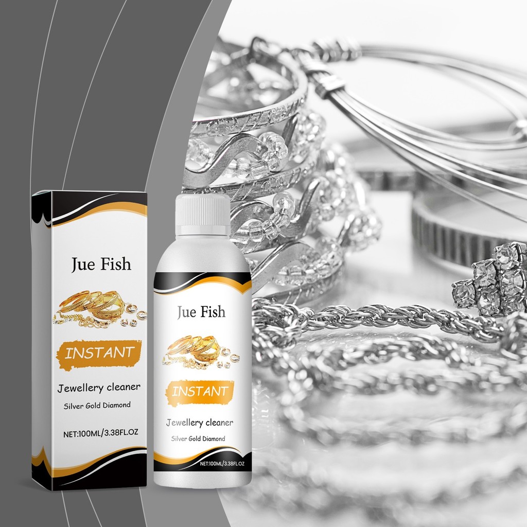 Jue Fish Jewelry Cleaning Liquid Decotamination Cleaning Jewelry Maintenance Gold Silver Glass Surfa