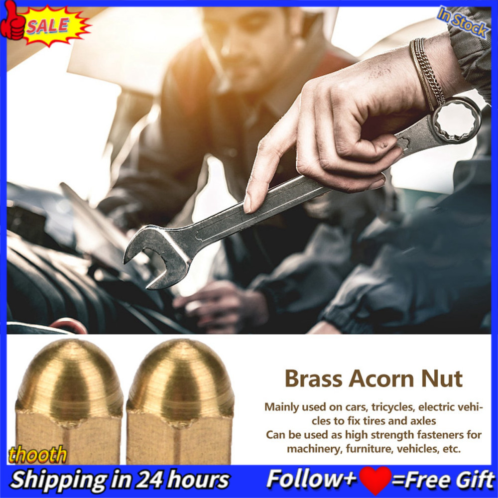 Thooth Brass Acorn Nut Ứng dụng rộng rãi Nắp vòm chuyên nghiệp cho nội thất máy móc (M3(20PCS))