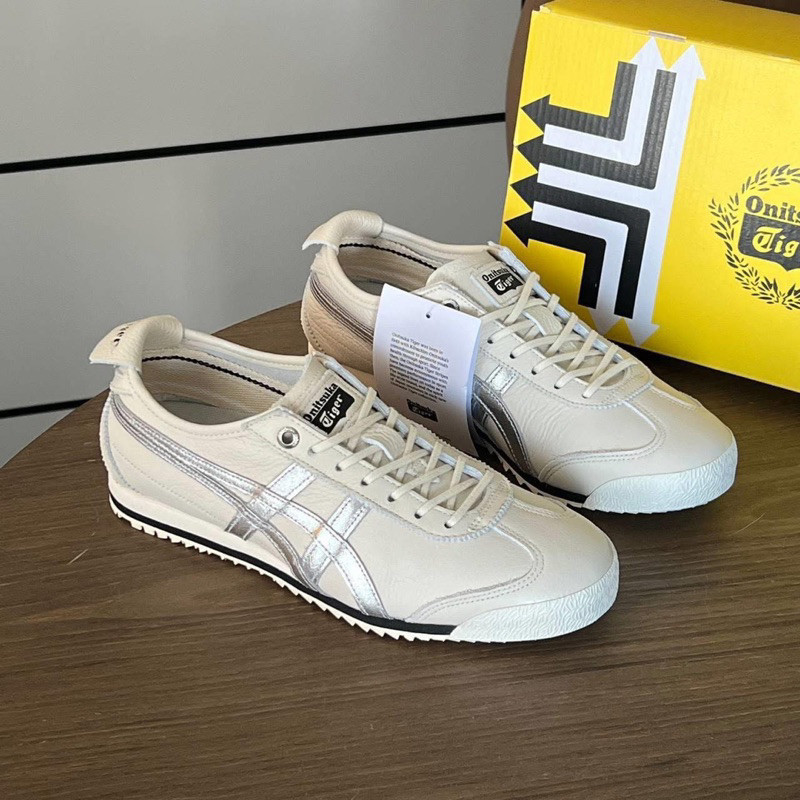 [Fito Real] Oni _ Tsuka Tiger 66 SD Cream Silver Shoes, da thật chất lượng cao