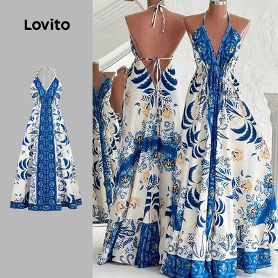 Lovito Kỳ nghỉ Đầm cột dây mùa xuân/hè cho nữ LBL31248