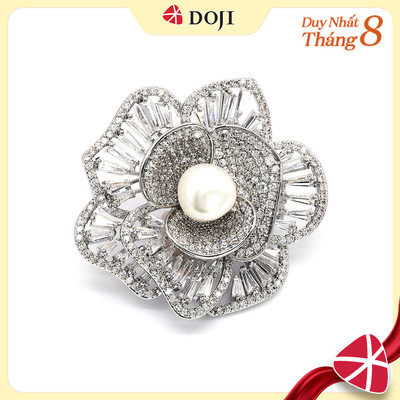 Trâm Cài Áo Hình Hoa Cúc Phong Cách Cổ Điển Đính Đá Cao Cấp - DOJI