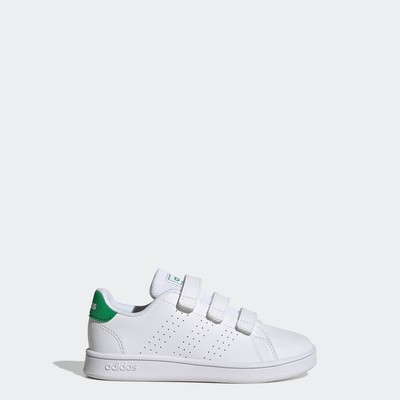 adidas Quần vợt & Phong cách sống Giày Quai Dán Lifestyle Advantage Court Trẻ em trắng GW6494
