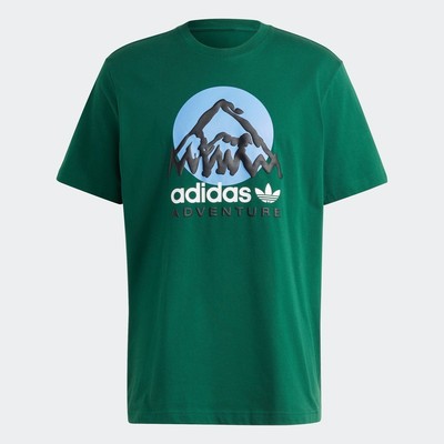 adidas Phong cách sống Áo Thun Mountain Front adidas Adventure Nam màu xanh lá IC2360