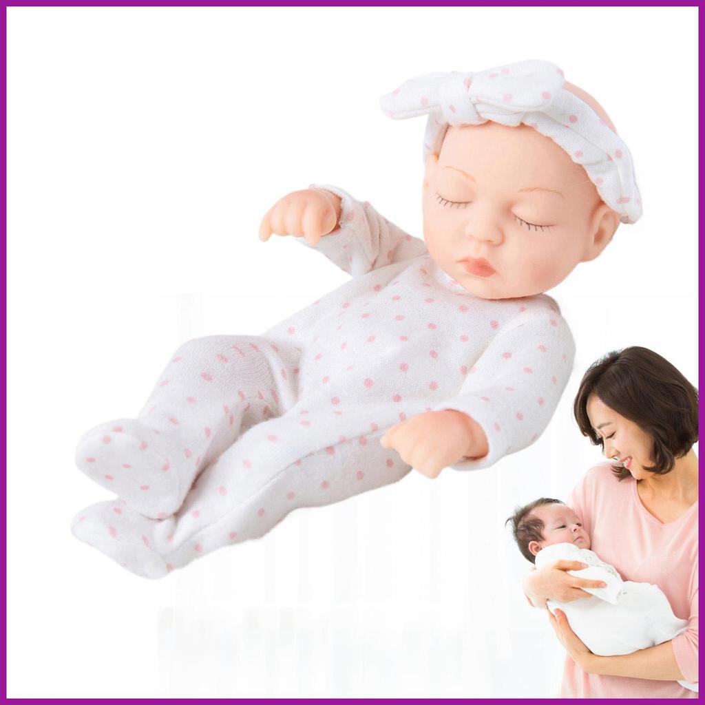Búp Bê Silicon Tái Sinh Mềm Bóp Đồ Chơi Di Động Khớp Silicon Tái Sinh Búp Bê 7 Inch Búp Bê Silicon C