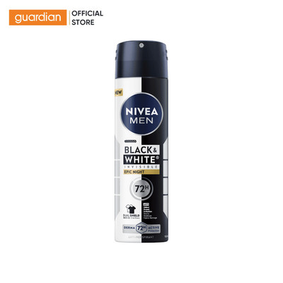 Xịt Ngăn Mùi Nivea Men Black & White Invisible Epic Night Hương Cool Ngầu Tươi Mát 150ml | Guardian Việt Nam