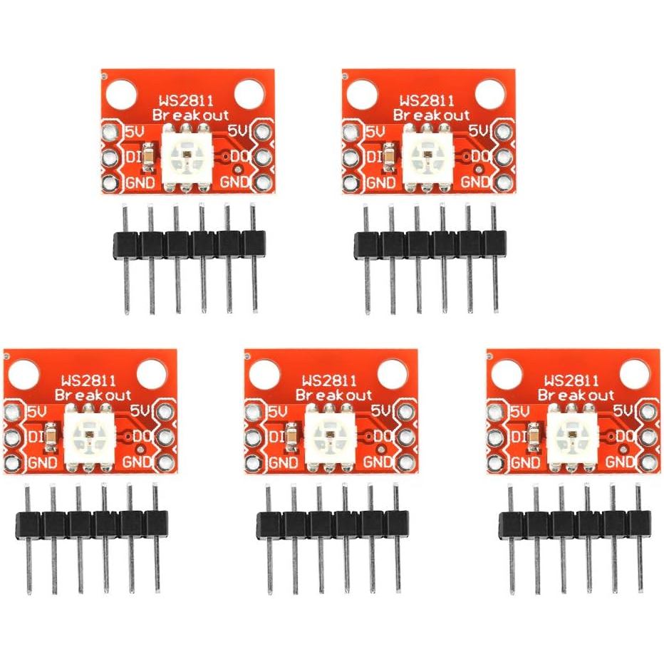 WS2812 Mô-đun 5 chiếc, Bảng LED RGB WS2812B có điều khiển màu độc lập cho đèn LED 5050 RGB