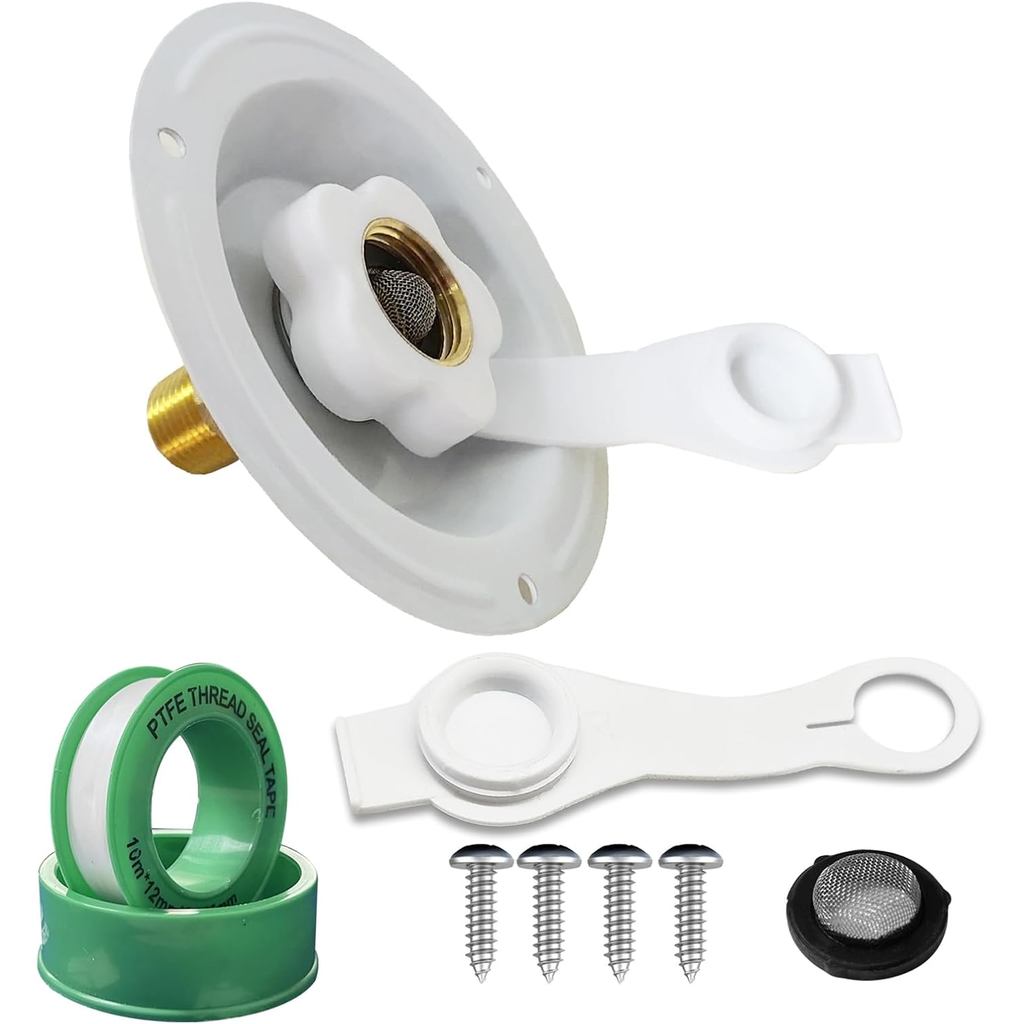Đầu vào nước RV City có van kiểm tra, 3 / 4 NH Nữ đến 1 / 2 NPT Nam Mặt bích nước ngọt thay thế, phí