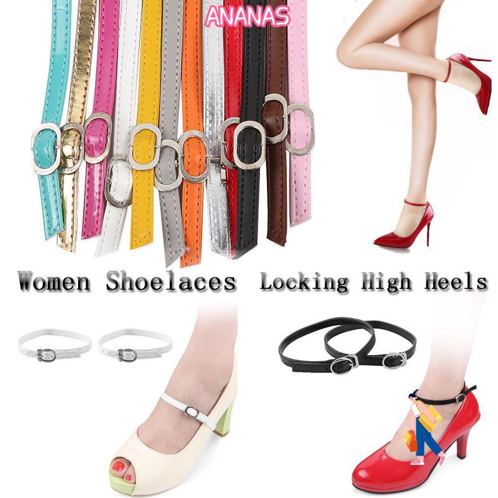 ANANAS Bundle Dây Giày Đạo Cụ Làm Đẹp Phụ Kiện Giày Có Thể Điều Chỉnh Khóa Giày Cao Gót