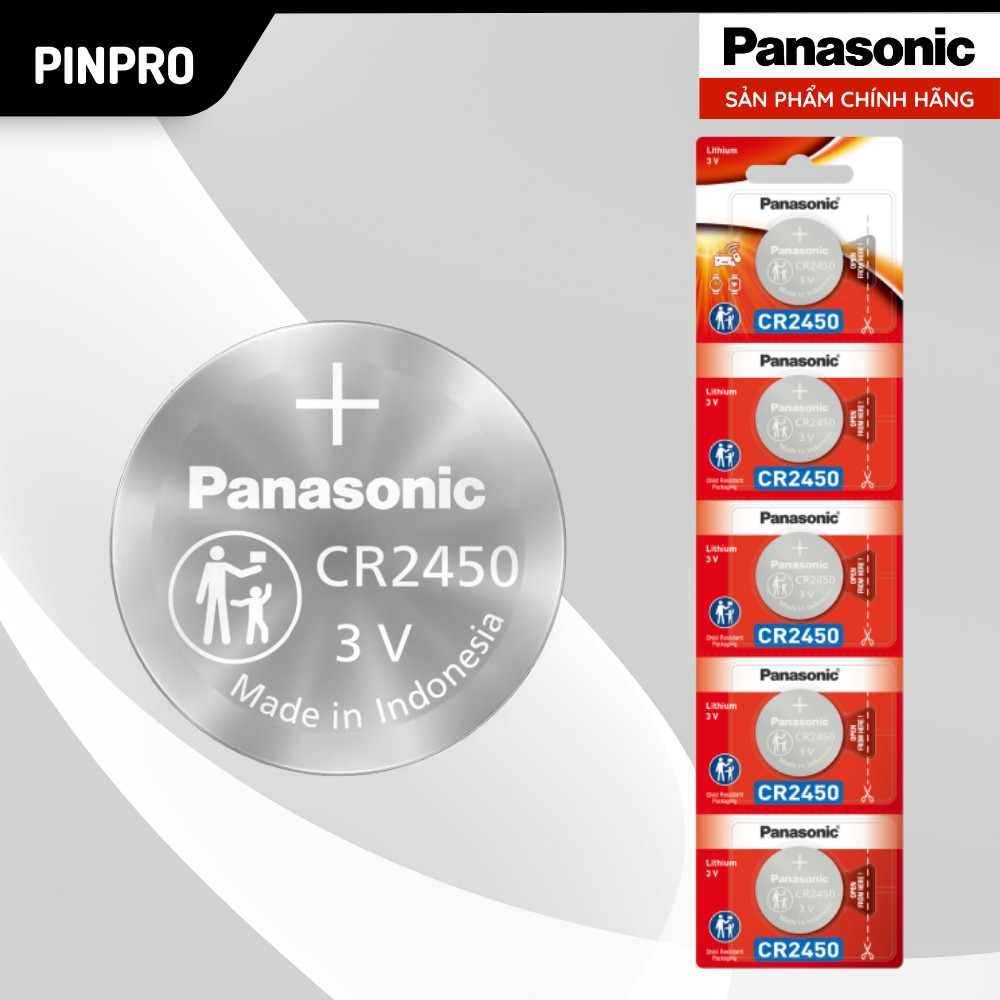 Vỉ 5 viên Pin CR2450 Panasonic - Hàng Chính Hãng CR-2450