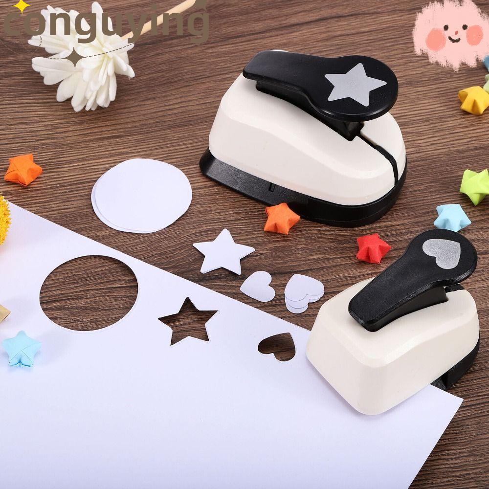 CONGUYING Kid Hole Punch, Nhựa ABS Scrapbooking Heart Hole Punch, DIY Paper Cut 9 / 16 / 25mm Handma