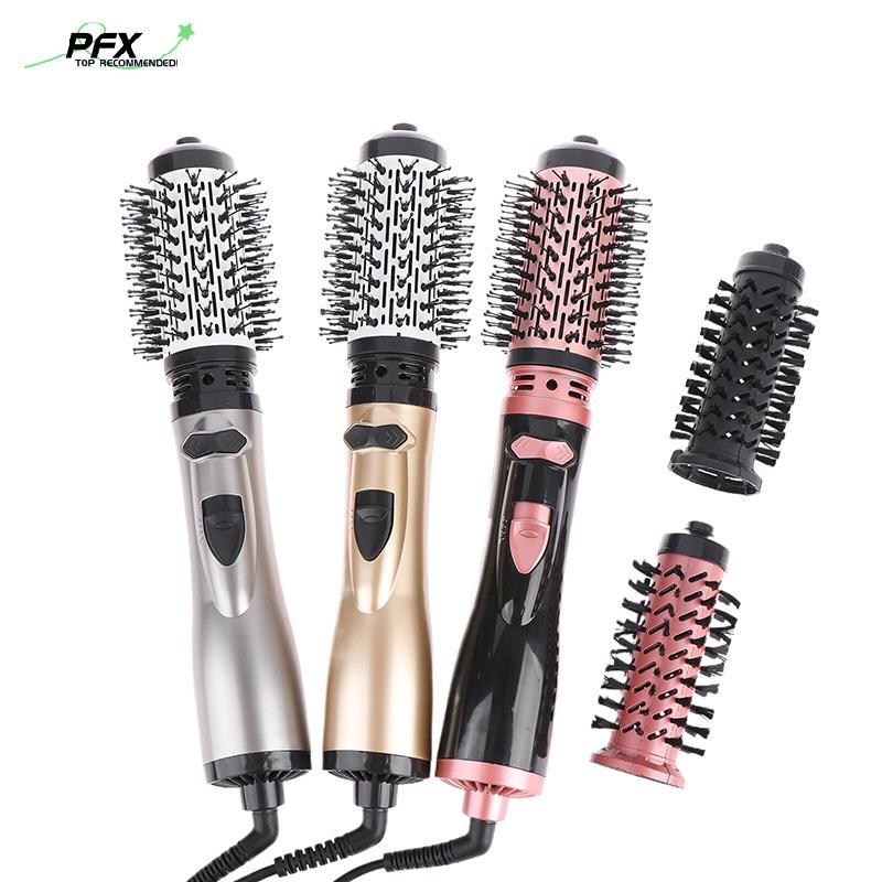 PFX Máy Sấy Tóc Bàn Chải 2 Trong 1 Nóng Không Khí Quay Bàn Chải Uốn Thẳng Tạo Kiểu Tự Động Xoay Ioni