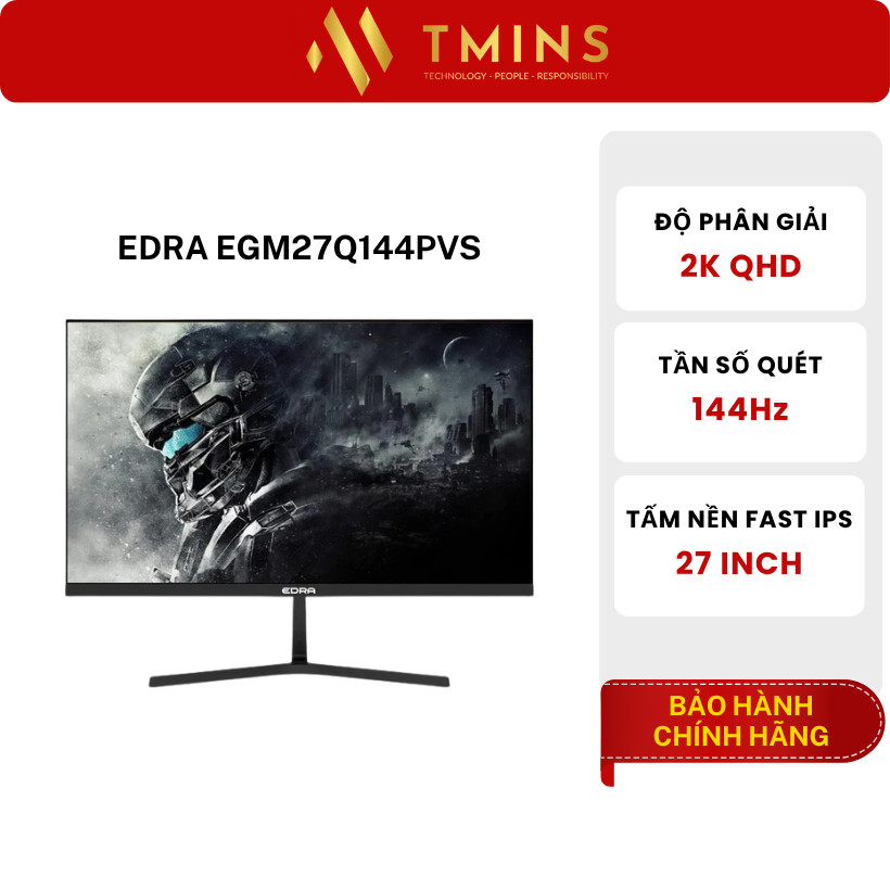 Màn hình Gaming EDRA EGM27Q144PVS (27 inch/ 2K/ 144Hz/ Fast IPS) - Hàng chính hãng