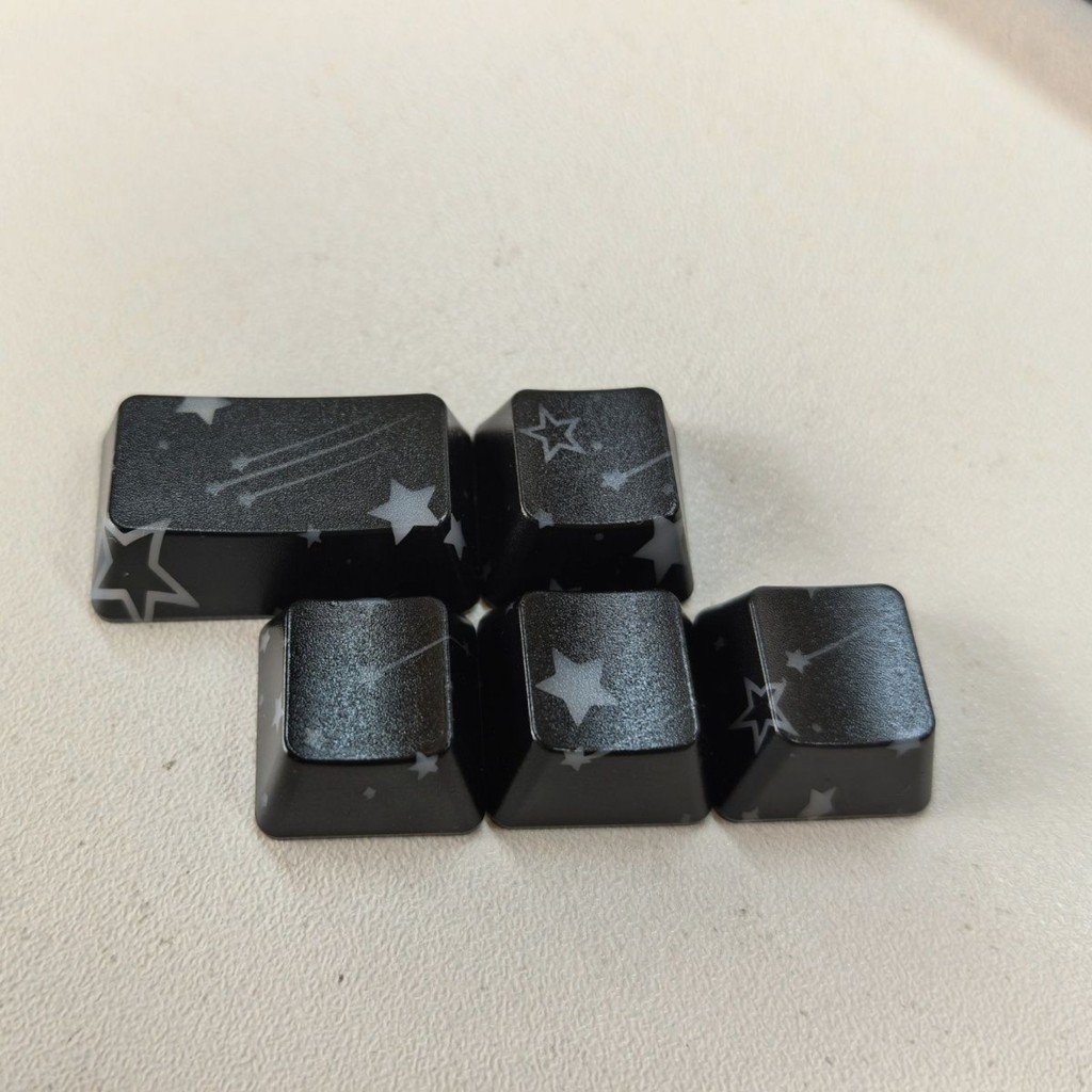 Meteor Tắm Keycap OEM Profile ABS R1 1U 4 Chiếc Phím Mũi Tên Bổ Sung Keycaps Đen Sáng Ngôi Sao Truyề