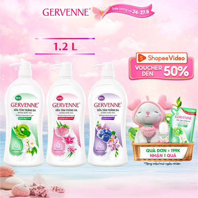 Sữa tắm trắng da hương nước hoa Gervenne 1.2L (3 mùi)