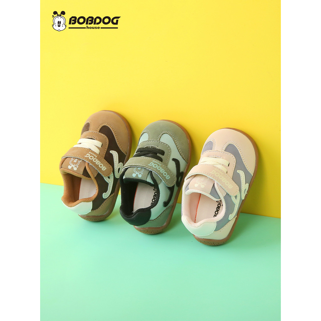 BOBDOG house Giày Bé Tập Đi Giày Tập Đi Mùa Thu Phong Cách Mới Đế Mềm Chức Năng Giày Bé Gái