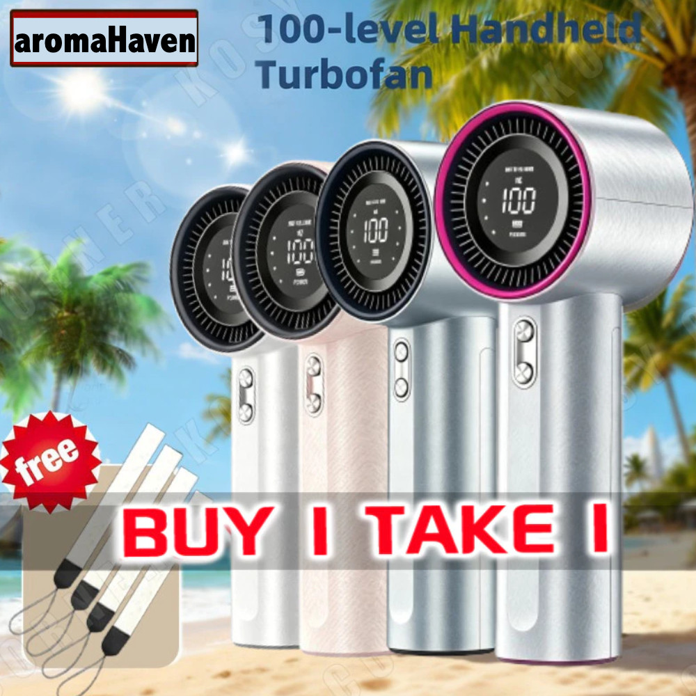 Quạt mini Turbo sạc lại 4000mAh, cầm tay di động, gió mạnh kiểu vòi phun GFS001