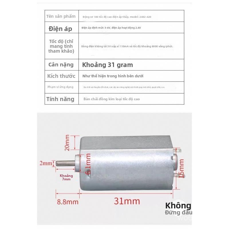 Motor FF-180SH 180 tốc độ cao mô men xoắn mạnh dùng cho máy cạo râu