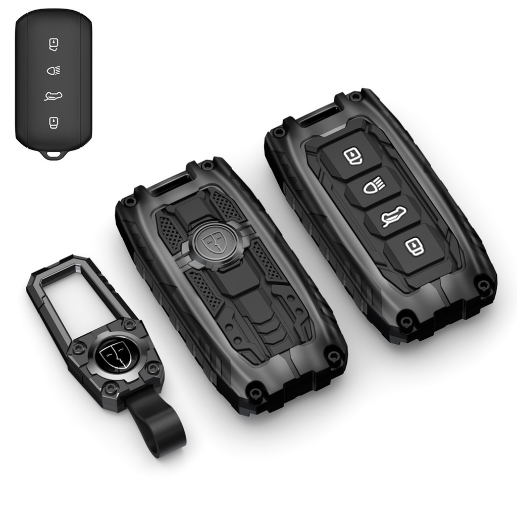 BÁN HOT-TATA Chìa Khóa Xe Ô Tô Bao Kim Loại Silicon Mecha Series Cho Tata Tiago, Nexon, Altroz, Punc