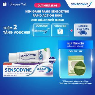 Kem đánh răng sensodyne rapid action 100g giúp giảm ê buốt nhanh