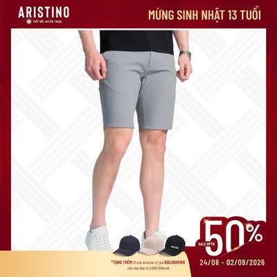 Quần Short Âu Nam Aristino Regular Fit màu sắc trẻ trung, hiện đại ASO001AS3