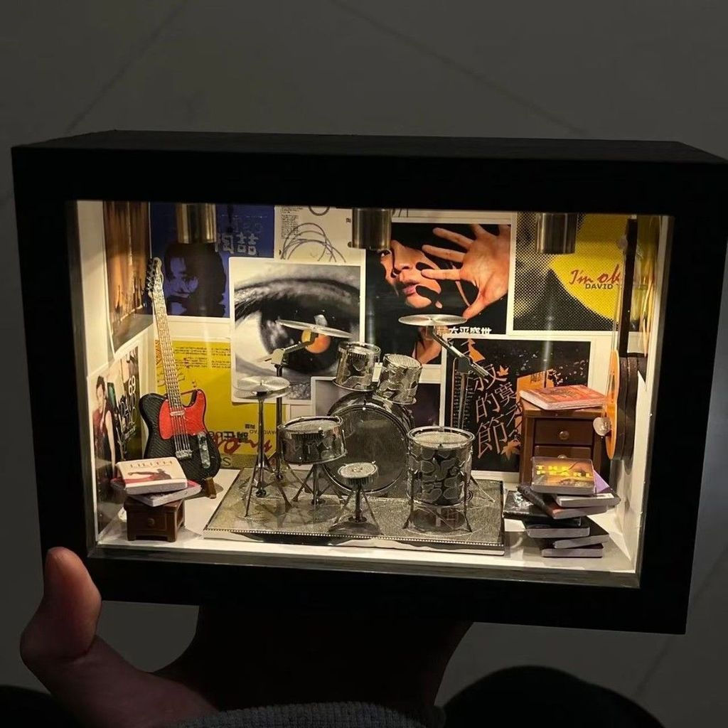 CH~Zhao Lei's cabin material kit, Jay Chou's piano photo frame, Tao Zhe's handmade crafts DIY Assemb