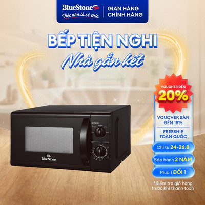 [HOT DEAL] Lò Vi Sóng  BlueStone MOB-7708B 20 Lít 1050W Tiện Lợi 5 Mức Công Suất Nấu Hâm Rã Đông Bảng Điều Khiển Cơ Tiến