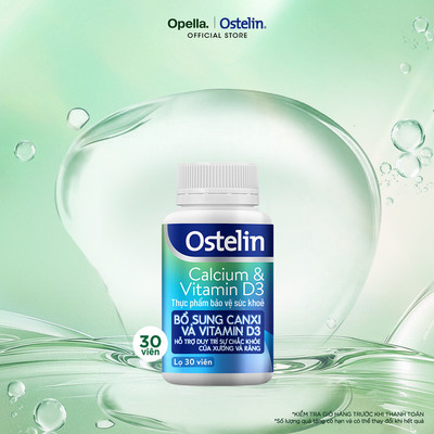 Ostelin Viên Uống Hỗ Trợ Bổ Sung Calcium & Vitamin D3 Duy Trì Chắc Khỏe Xương và Răng 30 viên