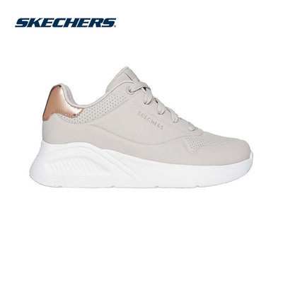 [ĐỘC QUYỀN ONLINE] Giày Thể Thao Nữ Skechers Street UNO Lite Shimmer Along-177291-NAT Memory Foam
