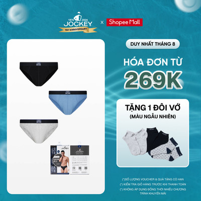 Combo 3 Quần lót viscose nam Jockey dáng brief - J4119