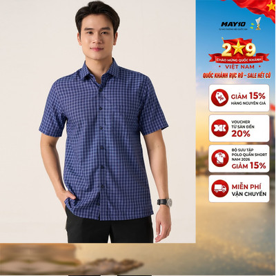 Áo Sơ mi nam cộc tay May 10 mã 010125057GB AK584
