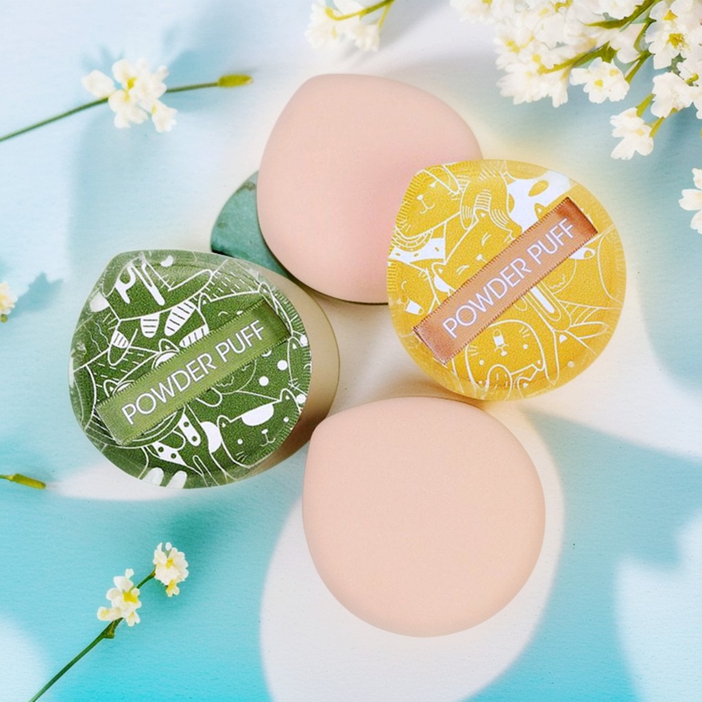 Air Cushion BB Marshmallow Puff 1 Gói Khăn Ăn Có Tay Vịn Không Latex Tròn Phong Cách Mới CC Cream Lo