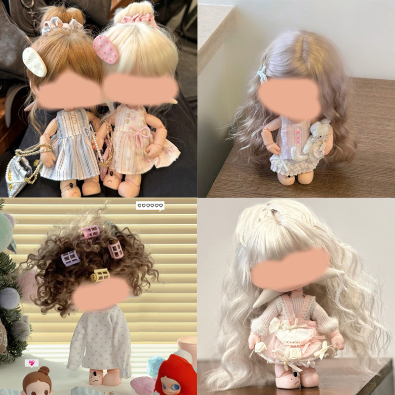 1 / 3, 1 / 4, 1 / 6 BJD Doll Water Ripple Wig Tai nghe com Công chúa Zsiga
