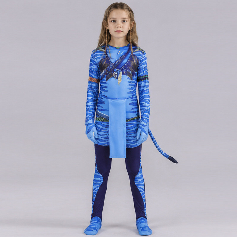 Halloween Avatar 2 Trẻ Em Người Lớn Cos Trang Phục Jumpsuit Sân Khấu Trang Phục 0906