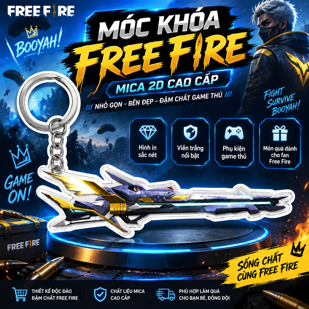 Móc khoá M590 metalgarurumon <FREE FIRE>