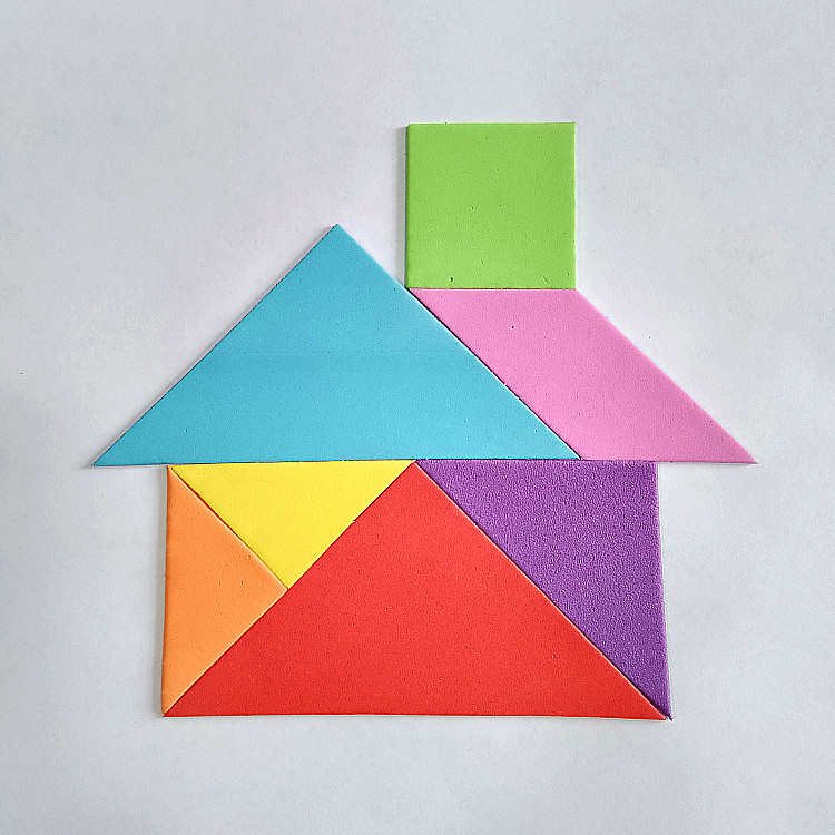 7 Trả Tangram Trường Tiểu Học Trung Học Cơ Sở Tangram Dán Dán Dán Câu Đố Hình Học Nhân Vật Khai Sáng