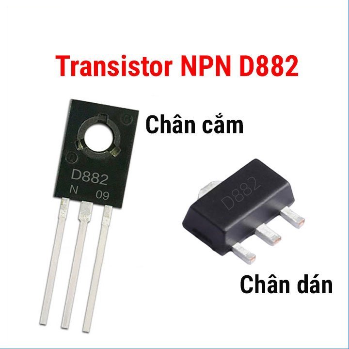 [Điện Tử HP35] D882, linh kiện điện tử Transistor D882 TRANS NPN 3A 40V chân cắm TO-126