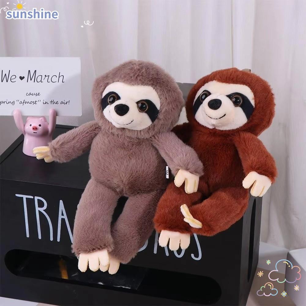SSUNSHINE Sloth Mặt dây chuyền nhỏ, Mô phỏng mềm Dốc động vật nhồi bông, Mặt dây chuyền Móc khóa mô 