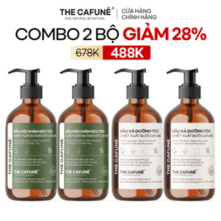   MUA 2 GIẢM 28%  Bộ 2 Combo 2 Combo dầu gội bưởi bồ kết dầu xả Cafuné 450ml  