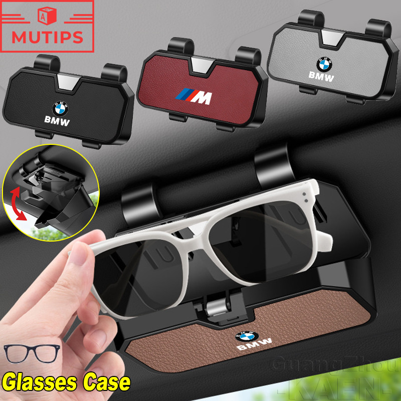 Xe BMW Tấm Che Nắng Kính Bao Da Hạt Kính Mát Hộp Che Nắng Trang Trí Cho X5 G05 F15 E53 Z4 E89 E85 F2