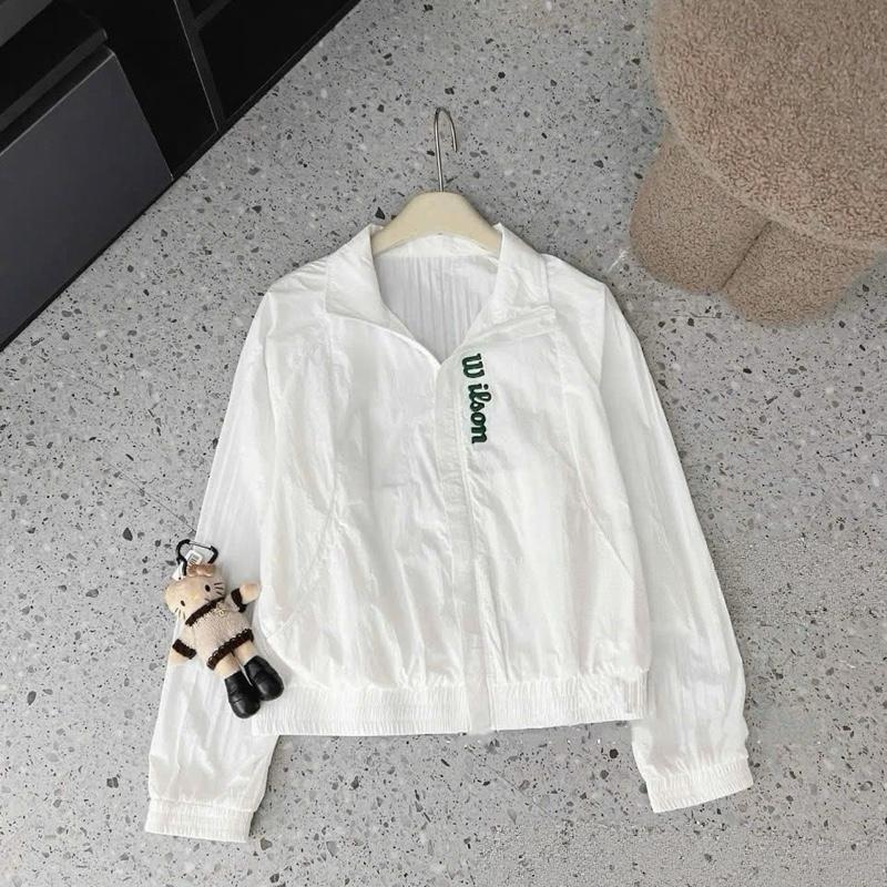 Áo khoác gió Wilson 2 màu trắng/xanh cốm A2980