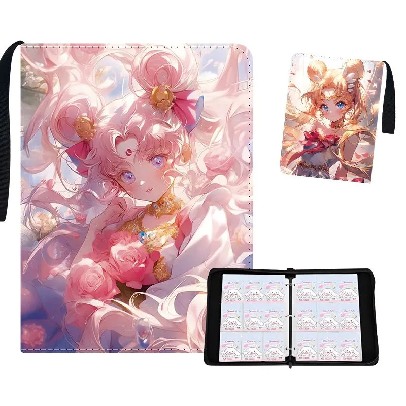 [Tùy chọn đa dạng] Sách lưu trữ bằng da Thủy thủ Mặt trăng Thủy thủ Mặt trăng Jiugongge Thẻ Dây kéo 