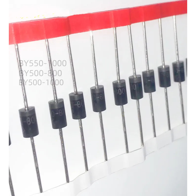 20 Cái / lốc BY500-100 BY500-200 BY500-400 BY500-600 BY550-1000 BY500-800 BY500-1000 DO-201 diode ch