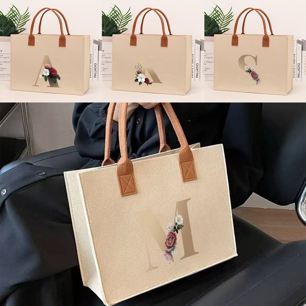 Thickened Large felt tote bag Commuter shopping bag In stock Large capacity 【Lowest price】 Exquisite