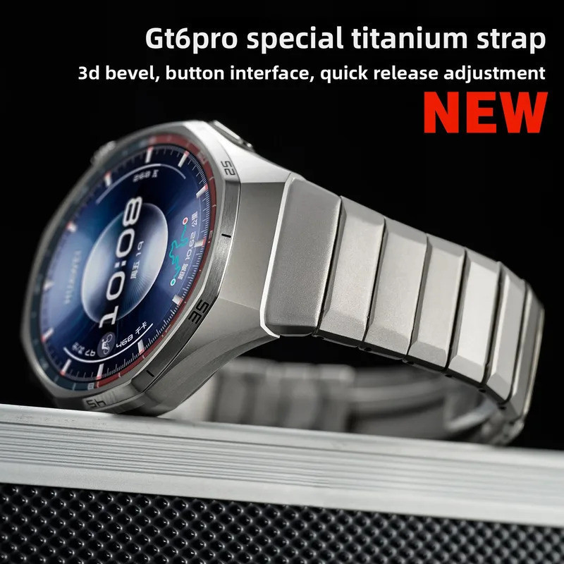 Không Khoảng Cách Dây Đeo Hợp Kim Titan Cho Huawei Watch GT 6 Pro 46mm Dây Kim Loại 56G Vòng Tay Cho