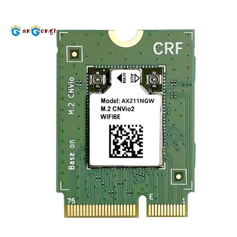 Thẻ AX211NGW 6E 2.4G & 5G & 6G M.2 CNVio 5.3 802.11AX Hỗ trợ Thẻ không dây Win10 Win11 LINUX