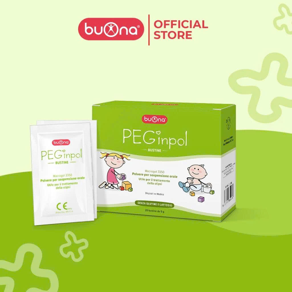 Bột Nhuận Tràng PEGinpol (Macrogol 3350) [20 Gói*5g] - Hỗ trợ giảm táo bón nhanh cho trẻ 6 thang