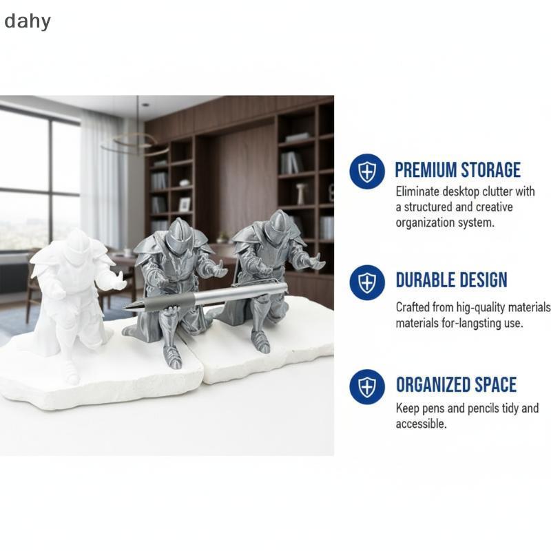 [dahy] Hộp đựng bút Knight Kneeling: -Style Armor Desktop Stand Decor